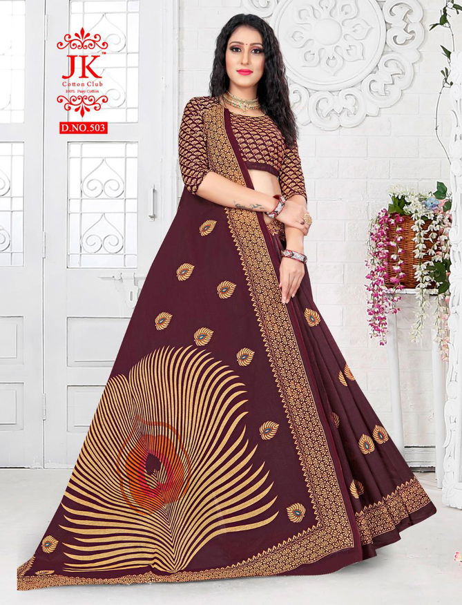 Jk Vaishali 5 Casual Wear Cotton Printed Designer Saree Collection 